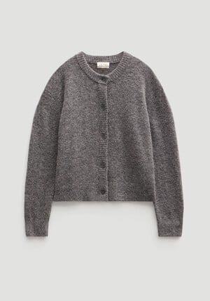 Crew Neck Boxy Cardigan
