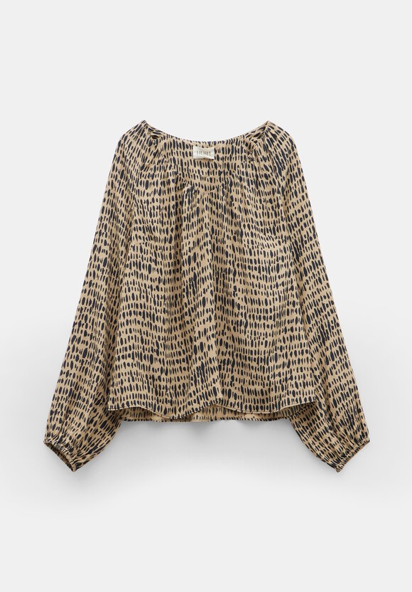 Elise Relaxed V-Neck Printed Blouse