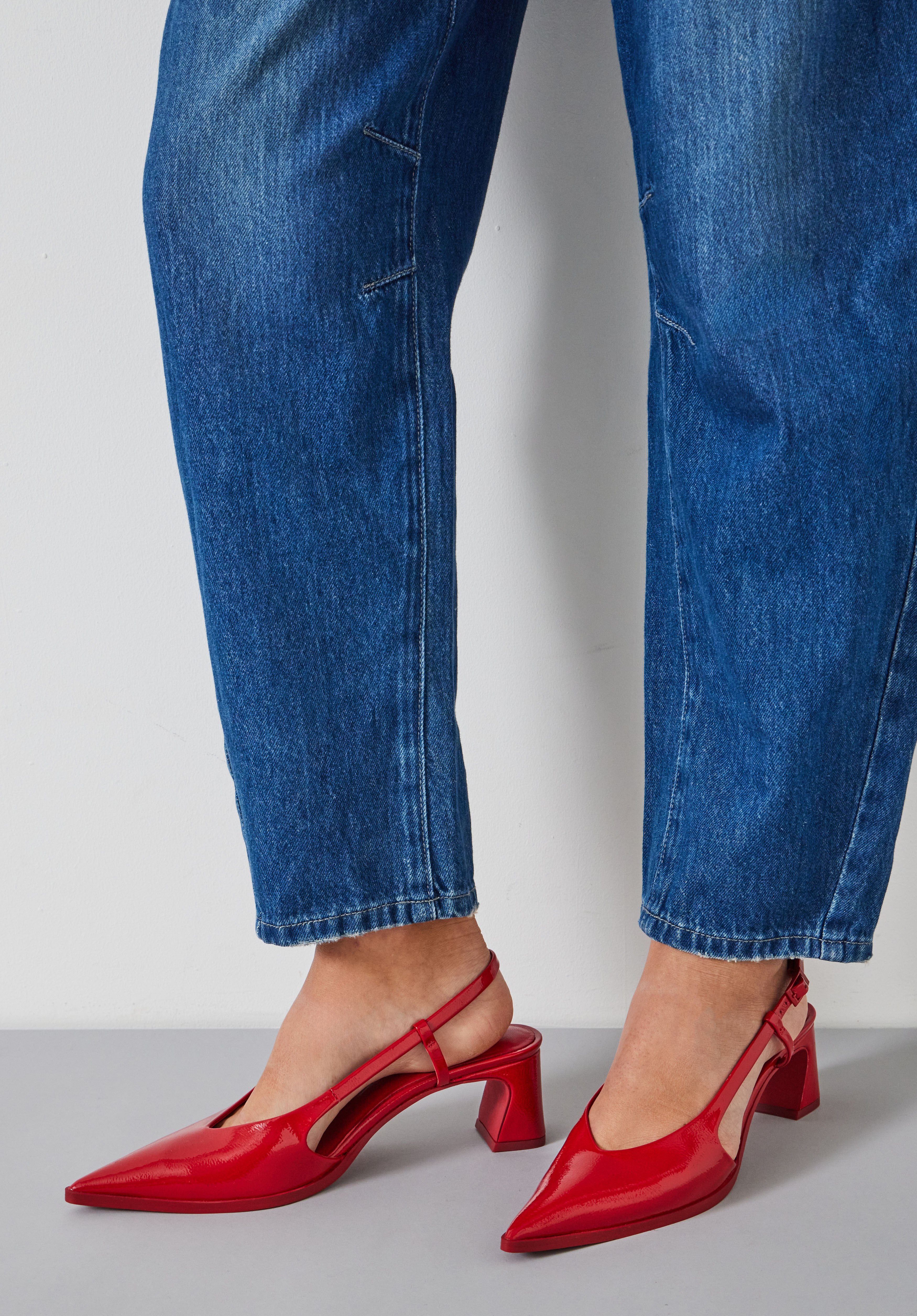 Red slingback hotsell