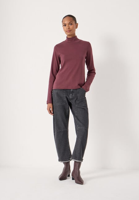 High Neck Midweight Jersey Top