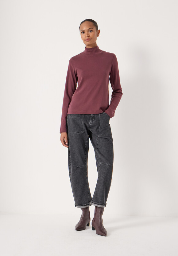High Neck Midweight Jersey Top