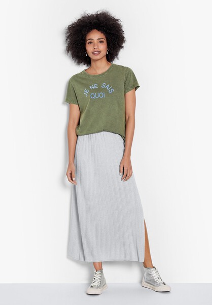 Flocked Cotton T-Shirt