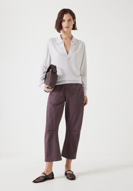 Wool Blend Polo Knitted Jumper