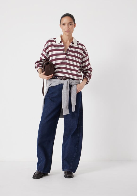 Striped Polo Top