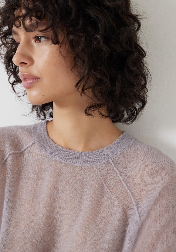 Elsie Gauzy Wool Blend Crew Jumper