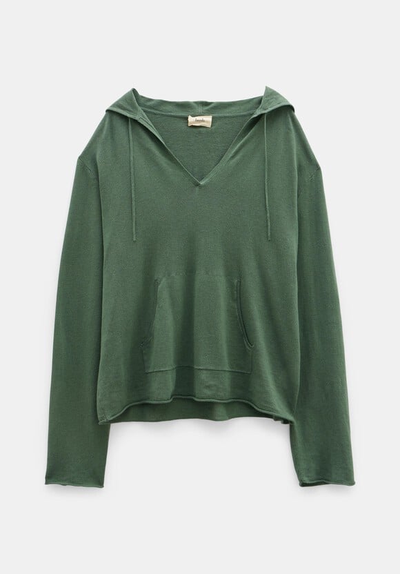 Reese Linen Blend Knitted Hoodie