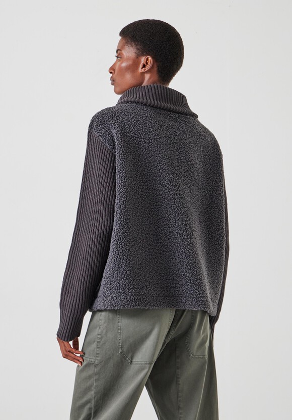 Borg and Knit Sweatshirt