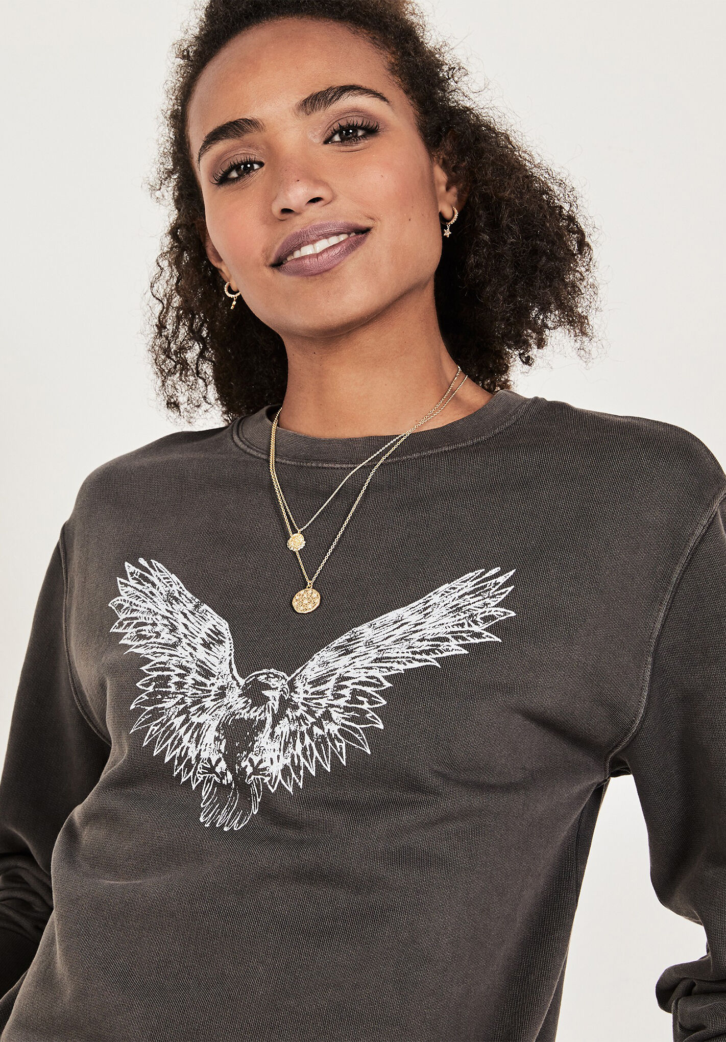 Hush eagle oversized sweatshirt clearance