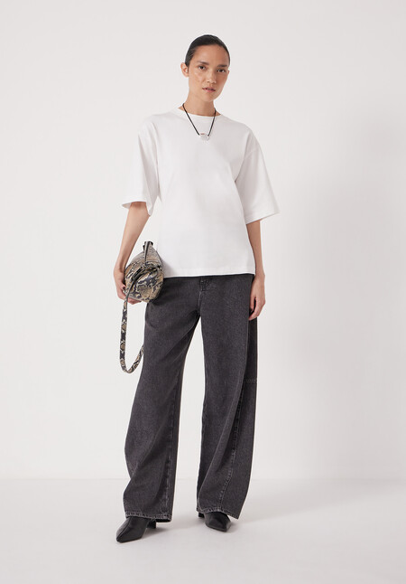 Zip Back Cotton T-Shirt