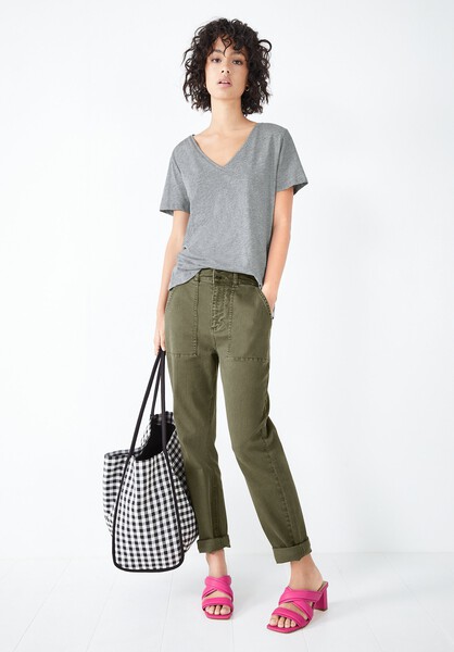 Cali Cotton Slub V Tee