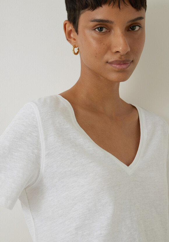 Kali Cotton Slub V-Neck T-Shirt
