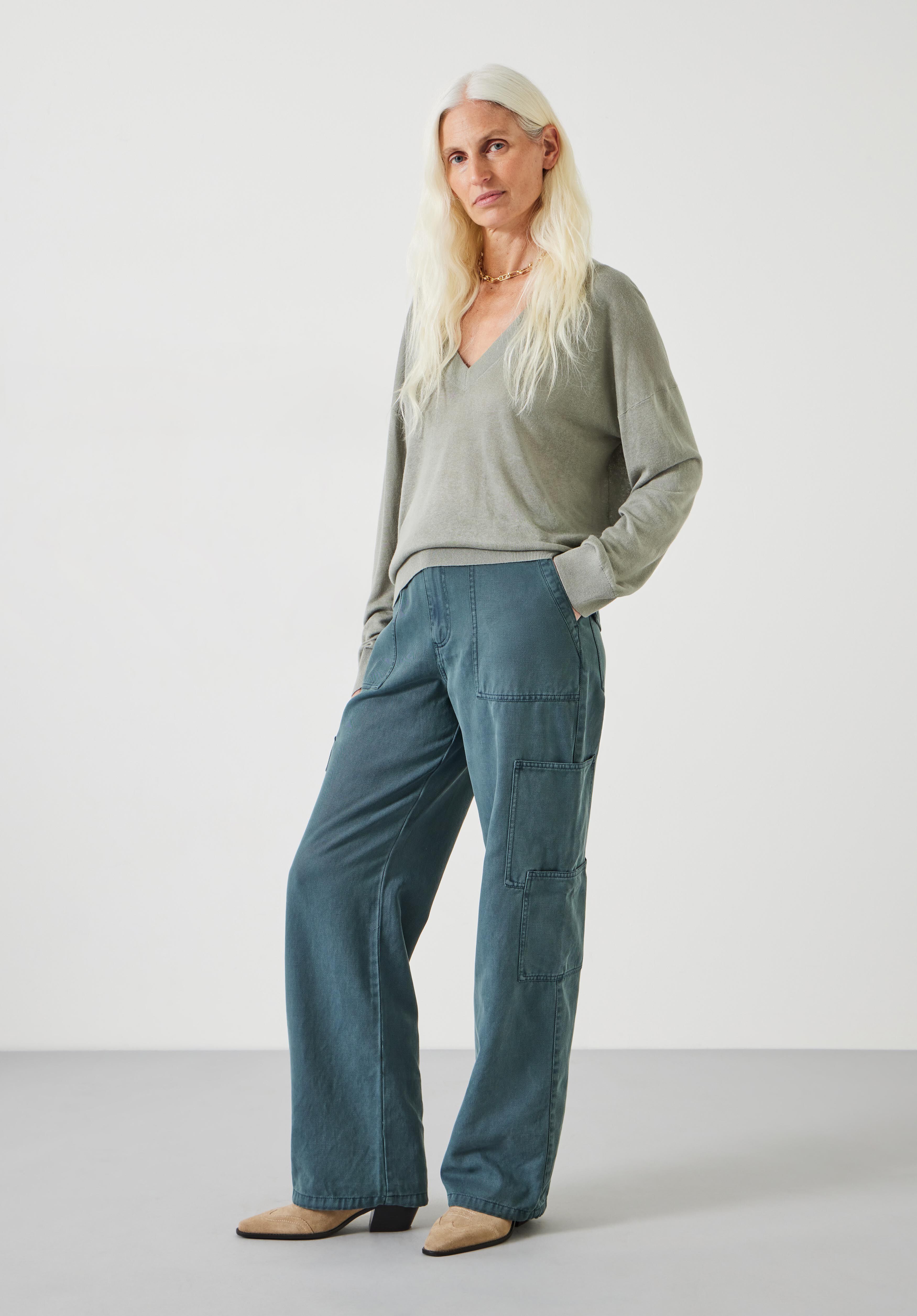 Linen blend jumper discount