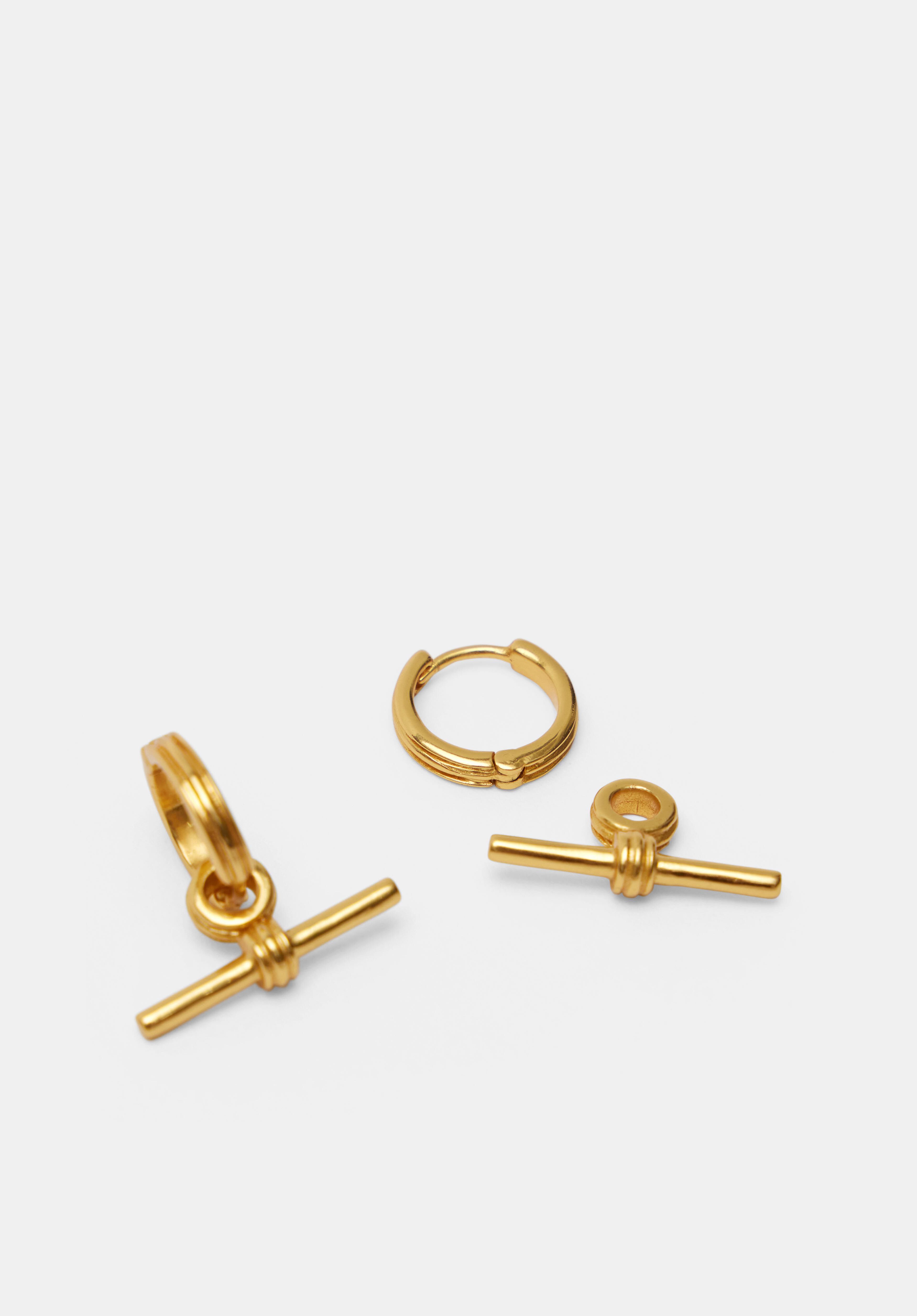 Harlow T Bar Earrings Gold hush