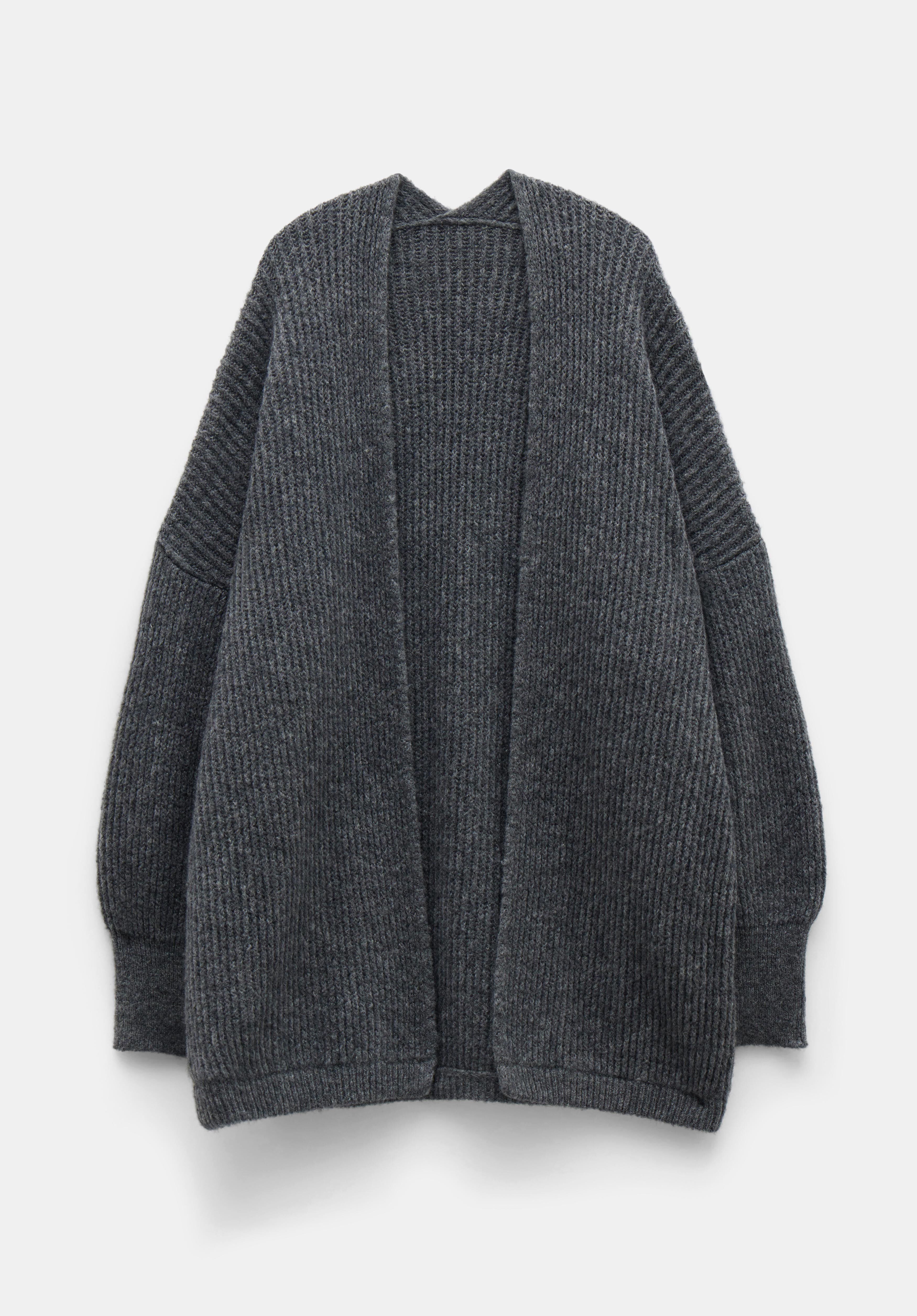 Loretta Longline Fluffy Cardigan With Alpaca
