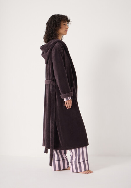 Fluffy Hooded Dressing Gown