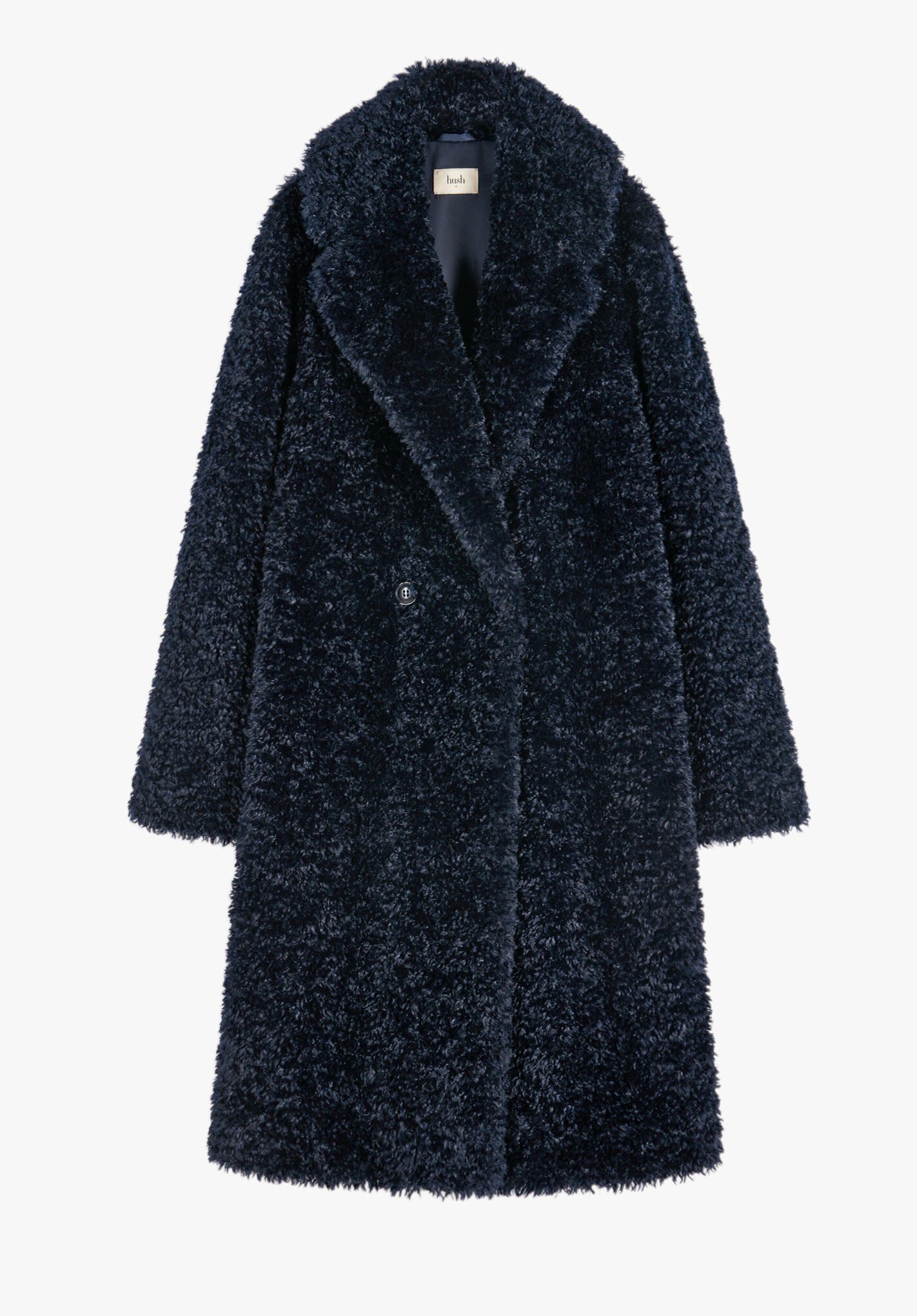 Something navy teddy hotsell faux fur coat