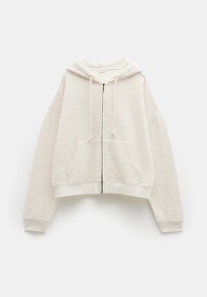 Tania Textured Zip Hoodie