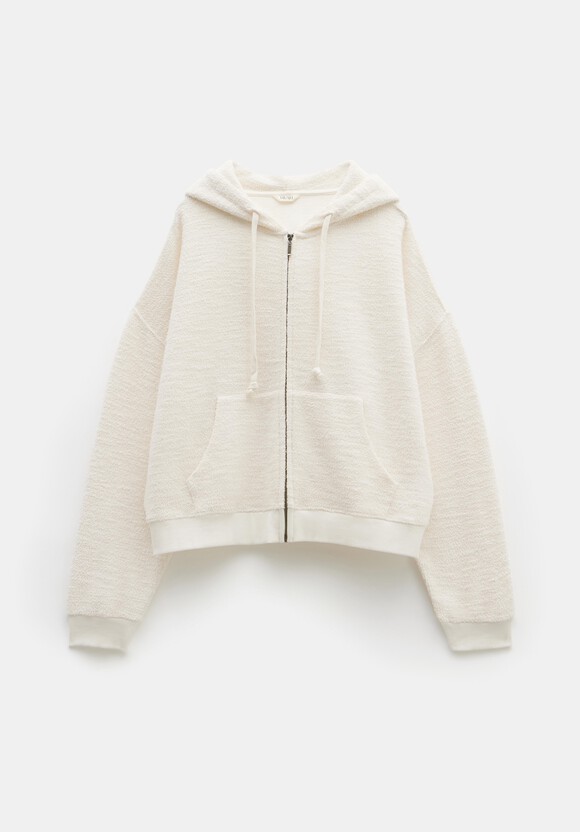 Tania Textured Zip Hoodie