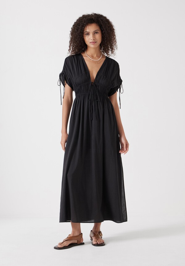 Grace Cotton Blend Midi Beach Dress