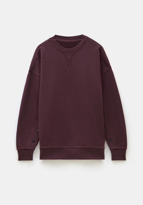 Popper Detail Sweatshirt