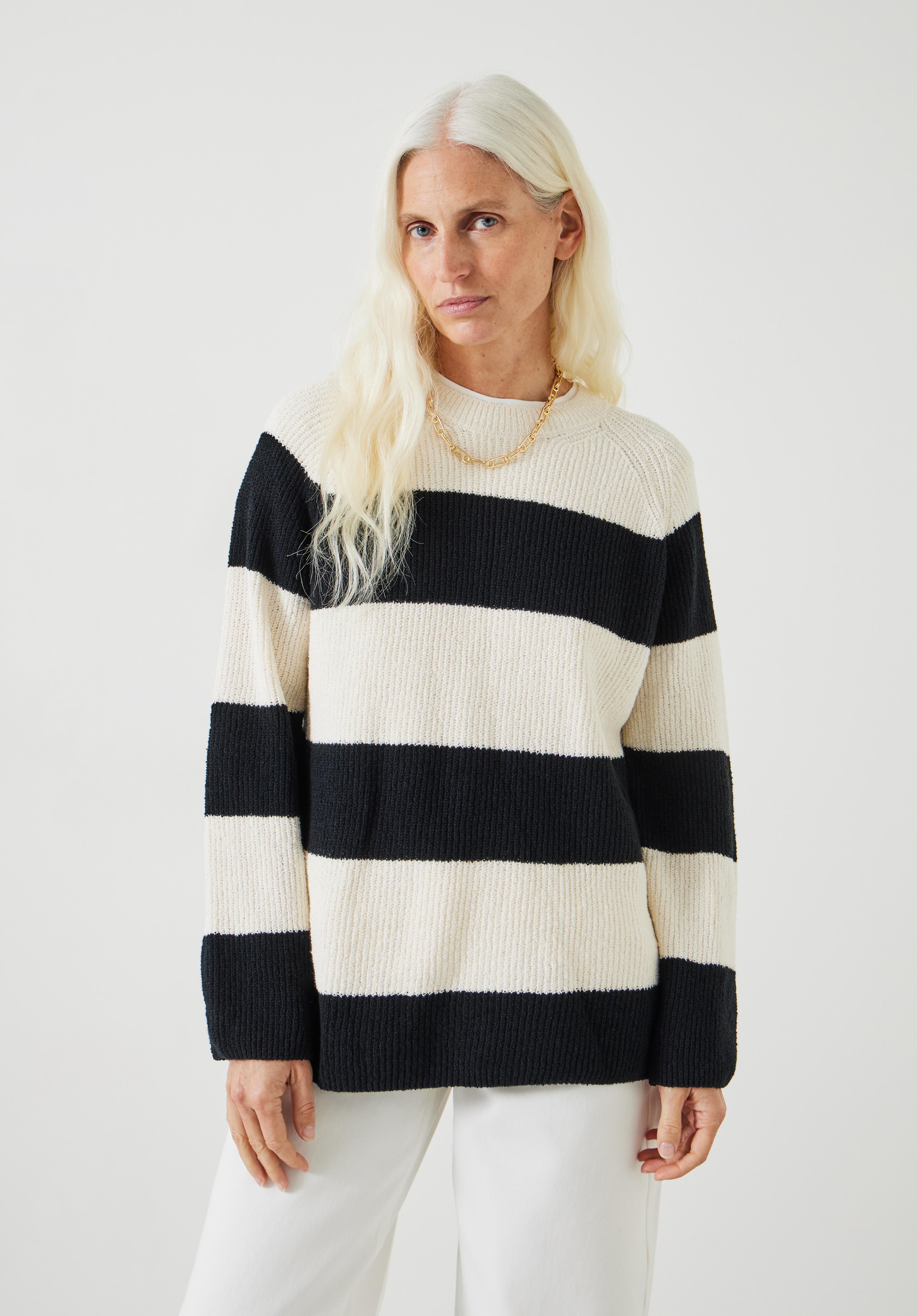 Striped knitted jumper discount