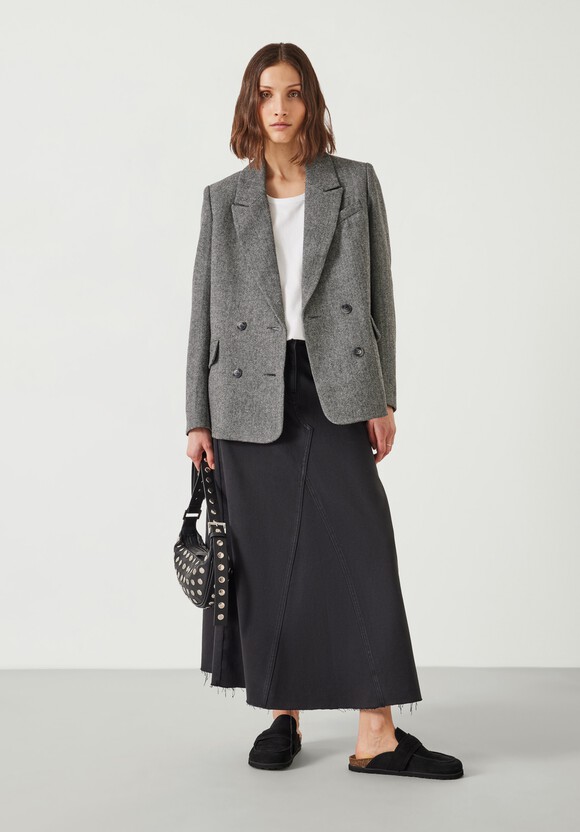 Maeve Relaxed Wool Blend Herringbone Blazer