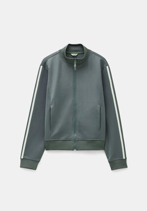 Zanna Side Stripe Zip Through Sweatshirt