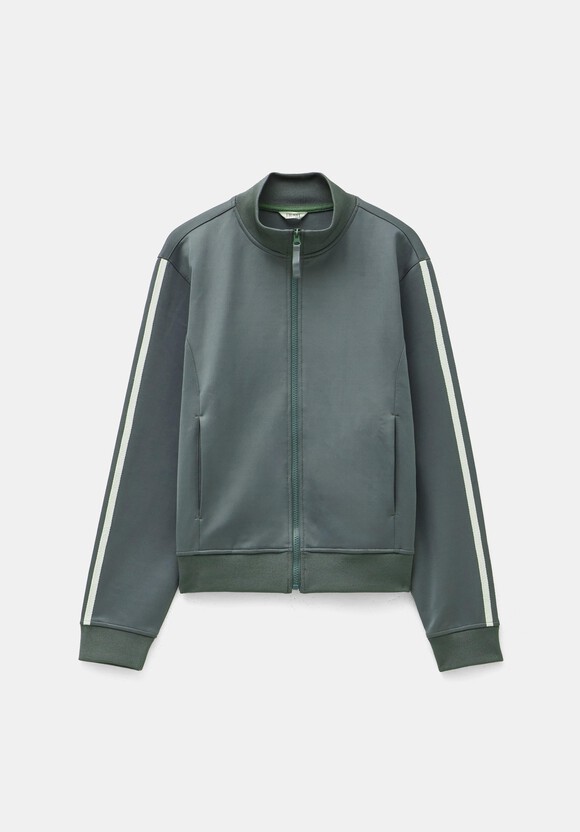Zanna Side Stripe Zip Through Sweatshirt
