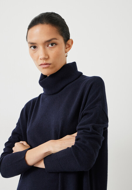 Roll Neck Wool Jumper Dress