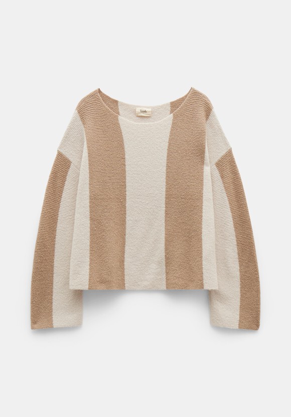 Everlee Striped Boat Neck Cotton Jumper