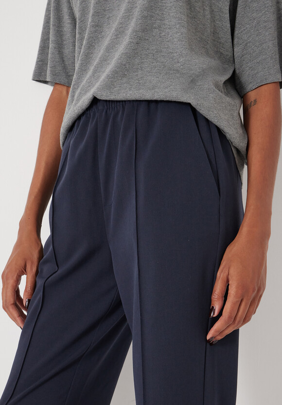 Slim Pull On Suit Trousers