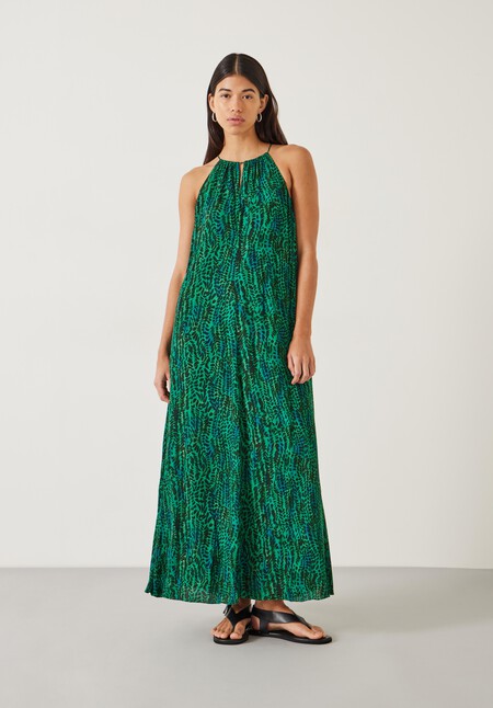 Cassie Relaxed Halter Neck Maxi Dress