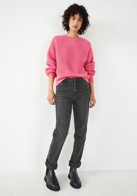 Alma Fluffy Raglan Crew Jumper