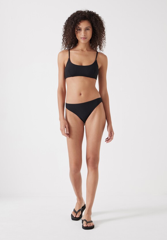 Square Neck Texture Bikini Top