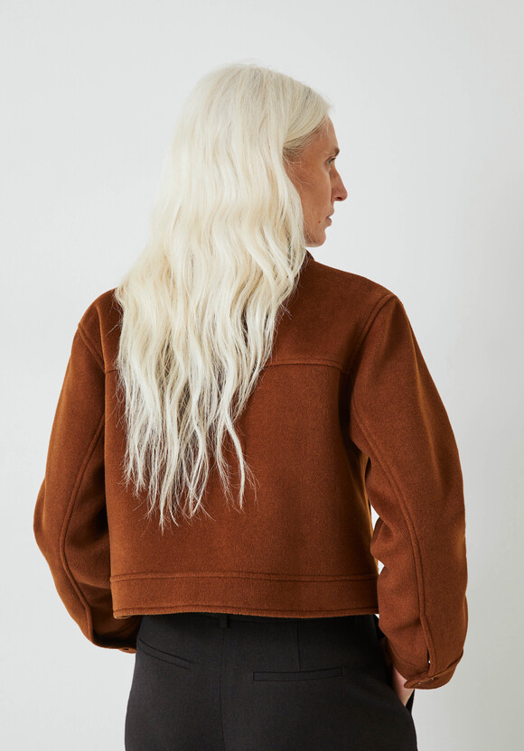 Taylah Relaxed Cropped Wool Jacket