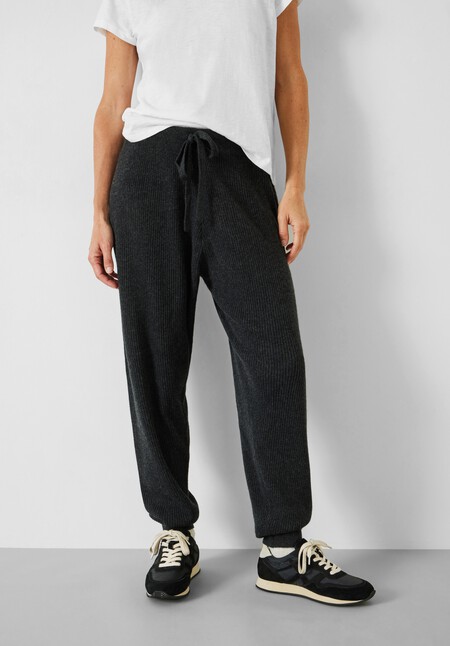 Mae Cashmere Ribbed Joggers