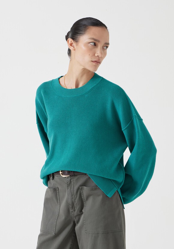 Cotton Boxy Rib Jumper