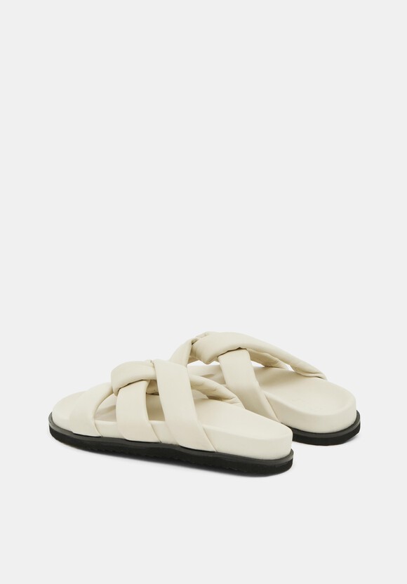 Leather Twist Footbed Sandals