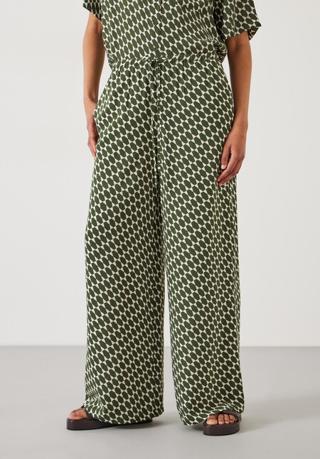 Norah Relaxed Printed Wide Leg Trousers