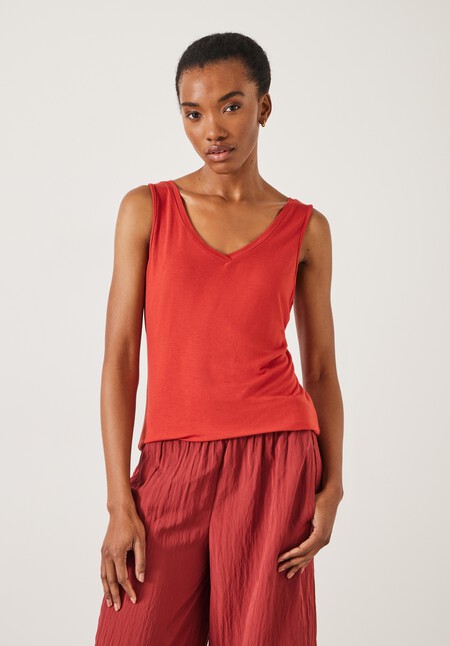 Sally V-Neck Jersey Vest Top