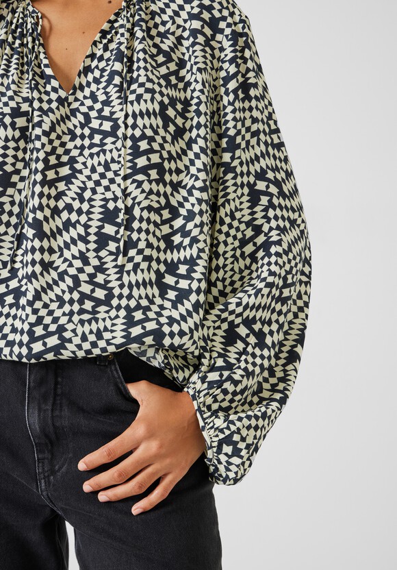 Hartley Gathered Sleeve Printed Top