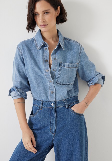 Two Tone Evelyn Denim Jumpsuit