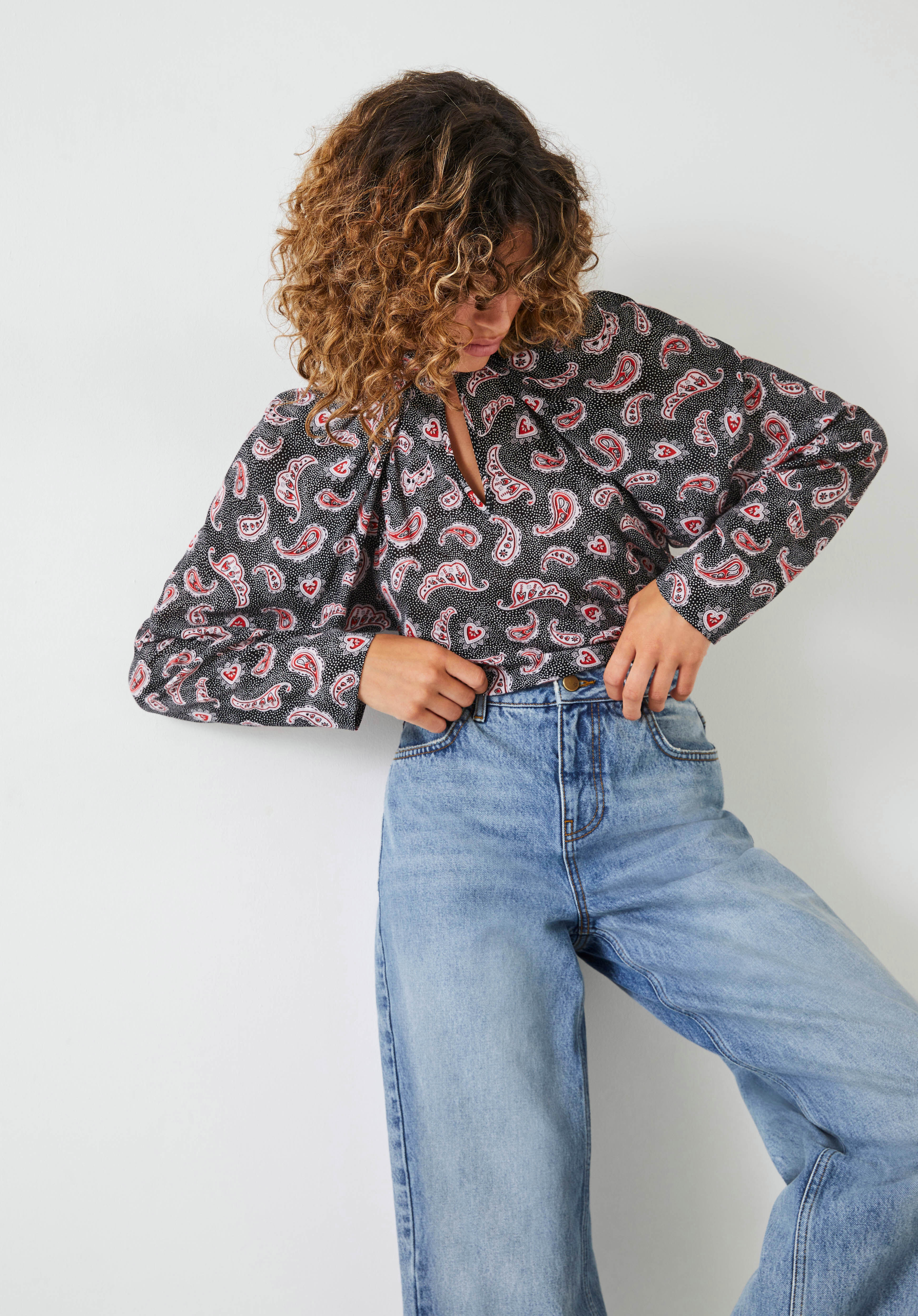 Blouse with keyhole best sale