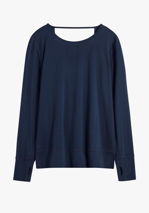 Rhea Long Sleeve Open Back Top