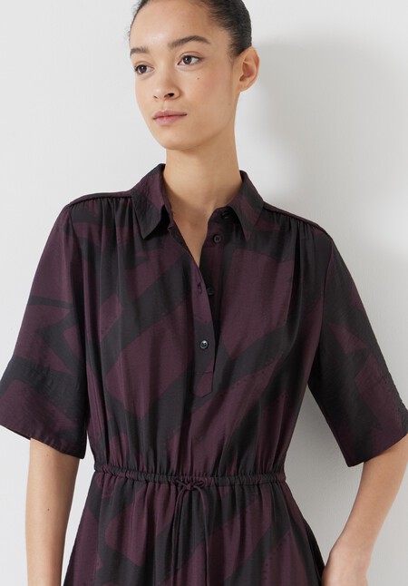 Air Flow Short Sleeve Midi Shirt Dress