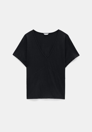 Grown On Sleeve V Neck T-Shirt