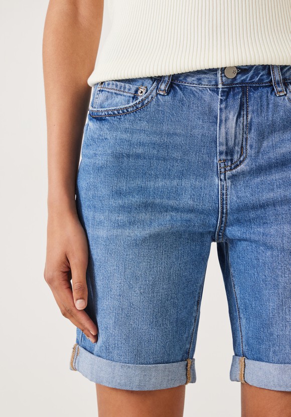 Long Denim Shorts