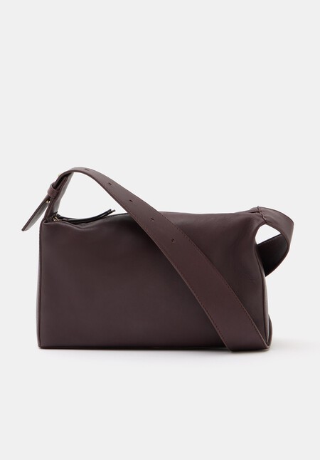 Cleo Minimal Leather Crossbody Bag