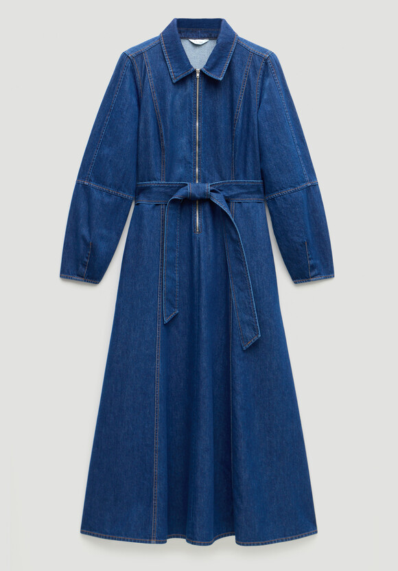 Long Sleeve Denim Shirt Dress