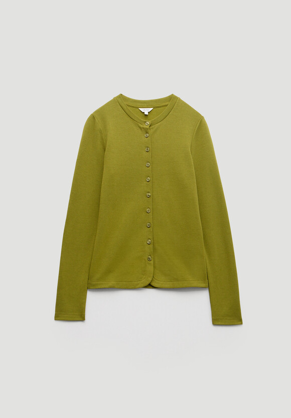Button Detail Jersey Cardigan
